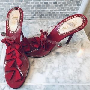 Authentic red bow Christian Louboutin Shoes LE